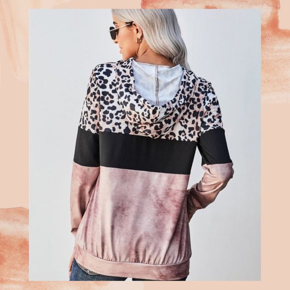 Blush Leopard Hoodie - Picture 2 of 5